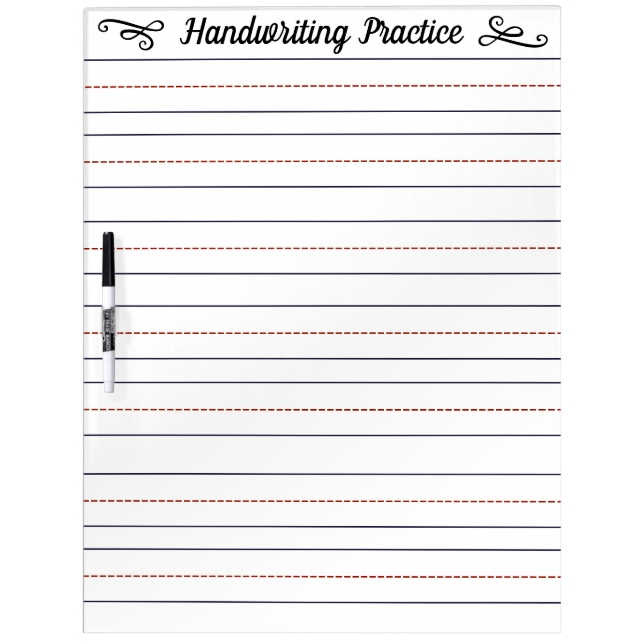 Handwriting & Lettering Practice Sheet Dry Erase Board
